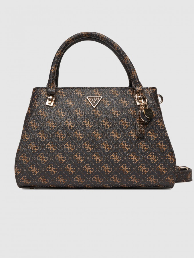 Bolso Mujer (Negro Con Marrn Guess