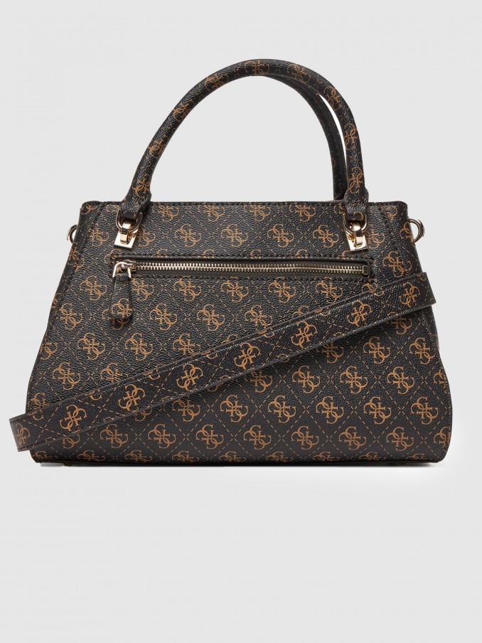 Bolso Mujer (Negro Con Marrn Guess