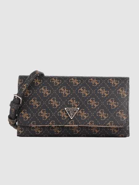Bolsos de Hombro Mujer (Negro Con Marrn Guess