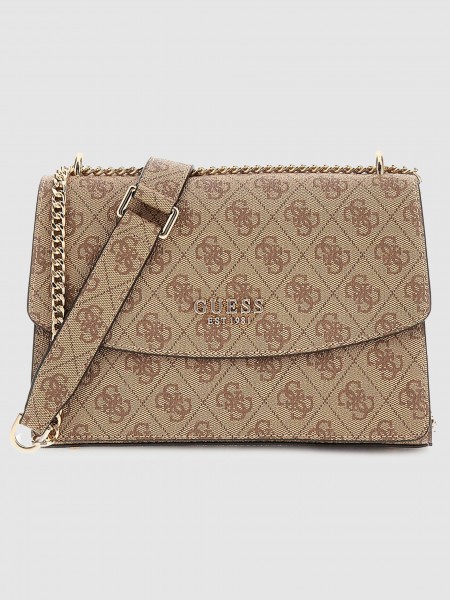 Bolsos de Hombro Mujer Beige Guess