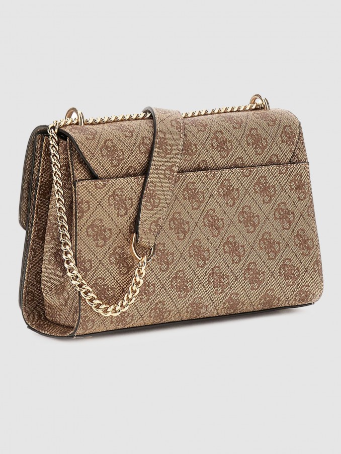 Bolsos de Hombro Mujer Beige Guess