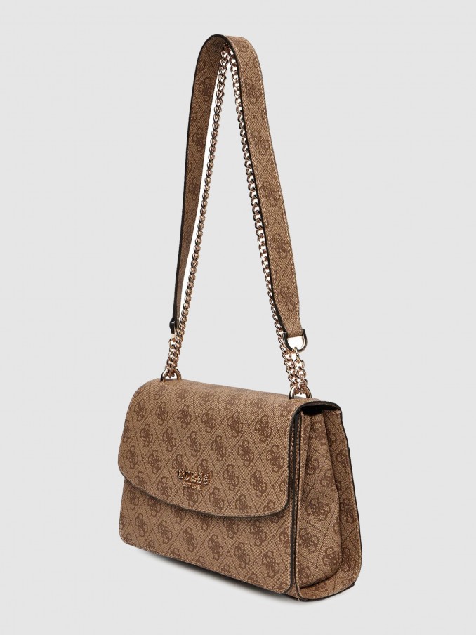 Bolsos de Hombro Mujer Beige Guess