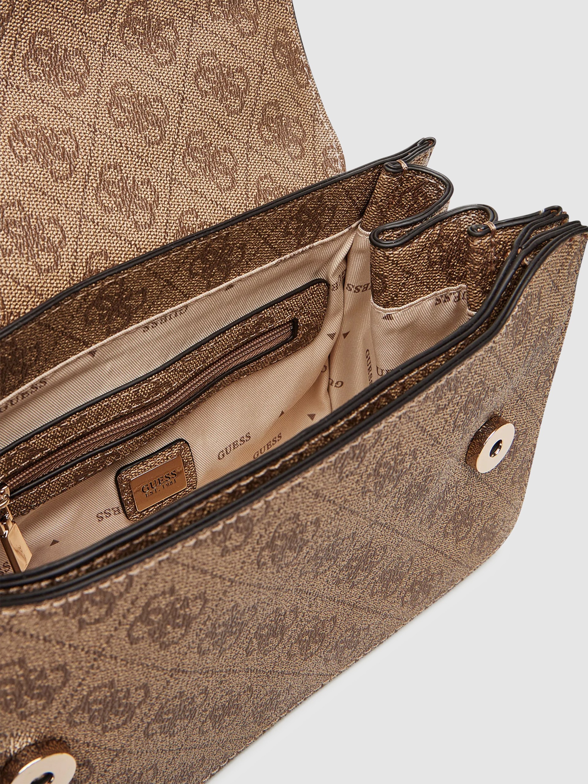 Bolsos de Hombro Mujer Beige Guess