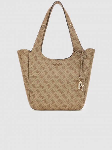 Bolsos de Mano Mujer Beige Guess