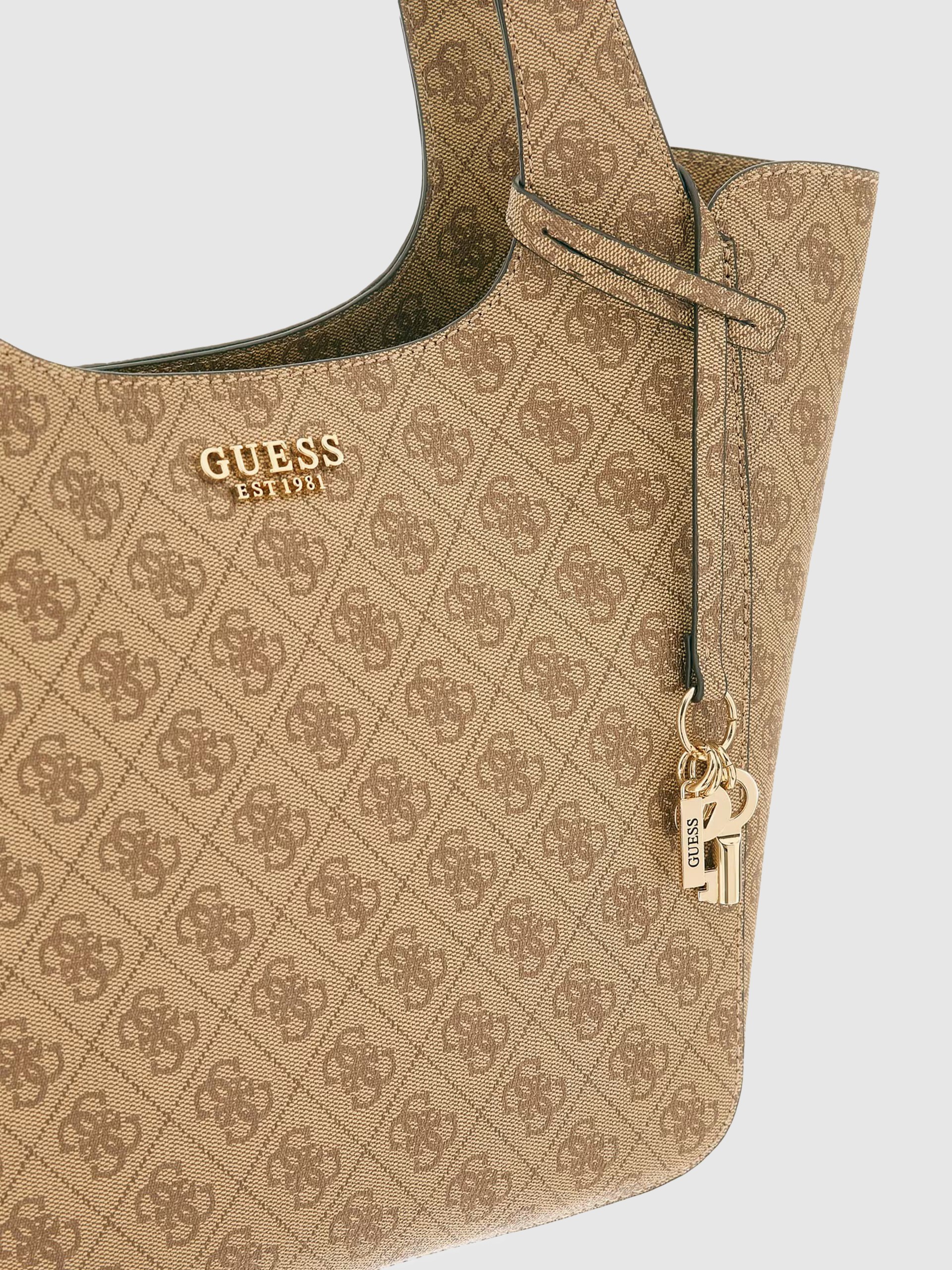 Bolsos de Mano Mujer Beige Guess