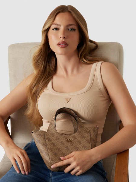 Tote Bags Woman Beige Guess