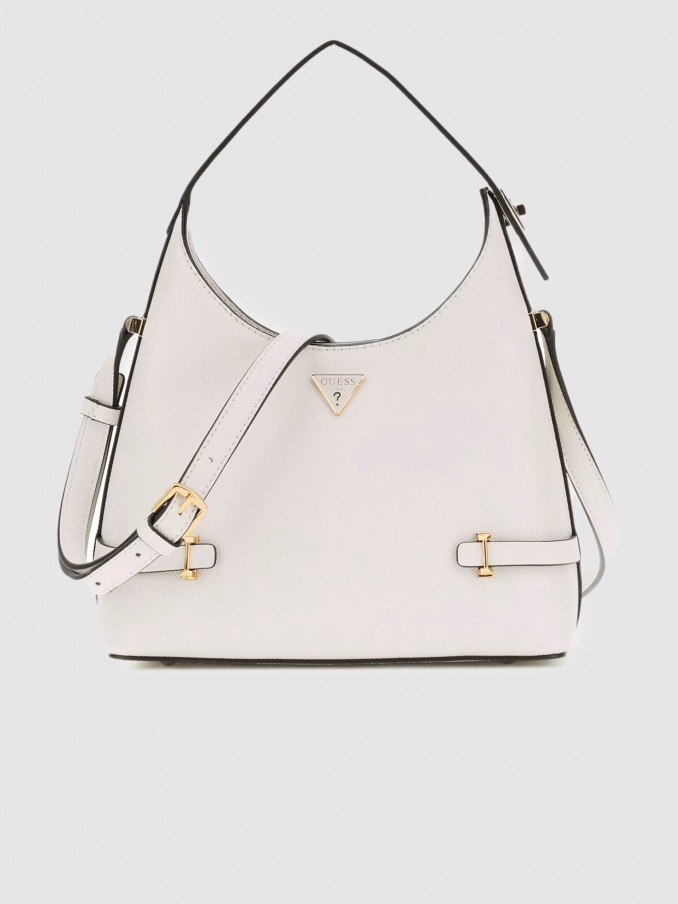 Bolsos de Hombro Mujer Crema Guess