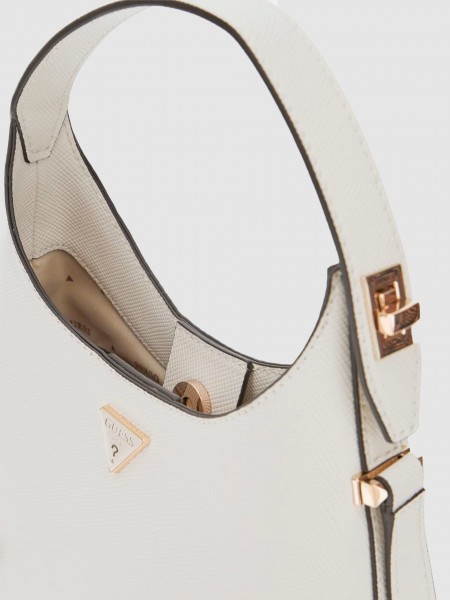 Bolsos de Hombro Mujer Crema Guess