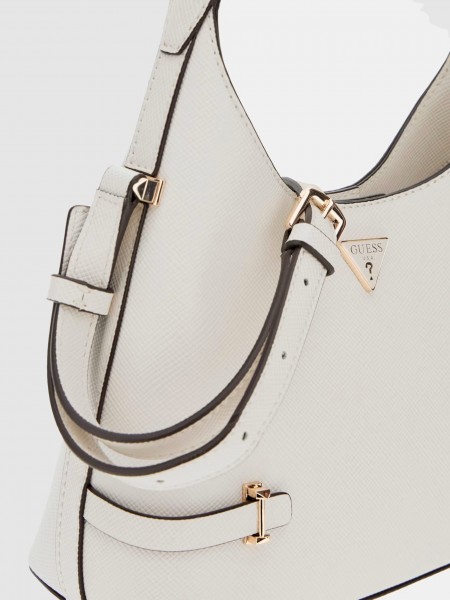 Bolsos de Hombro Mujer Crema Guess