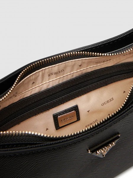 Bolsos de Hombro Mujer Negro Guess Bolsos de Hombro Mujer Negro Guess