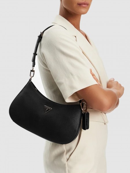 Bolsos de Hombro Mujer Negro Guess Bolsos de Hombro Mujer Negro Guess