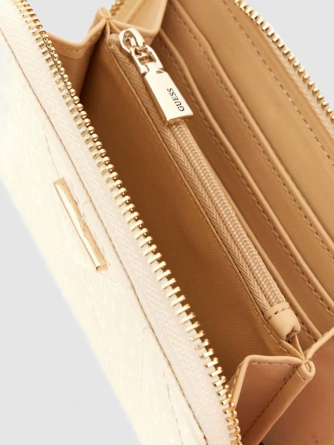 Monedero Mujer Crema Guess