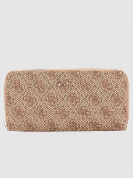 Monedero Mujer Beige Guess