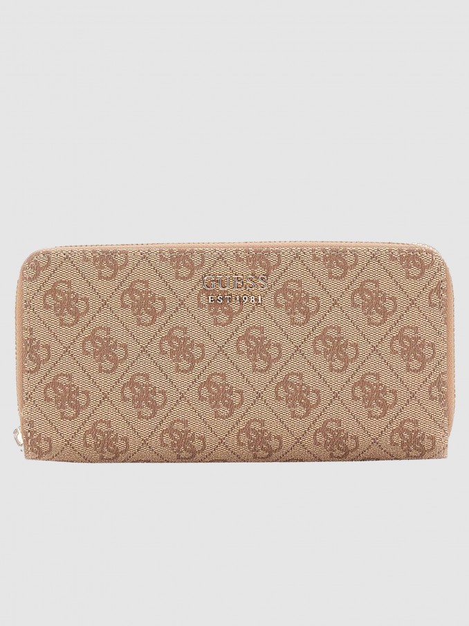 Monedero Mujer Beige Guess