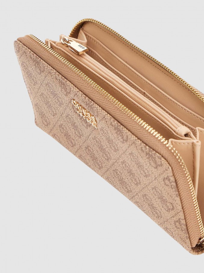 Monedero Mujer Beige Guess