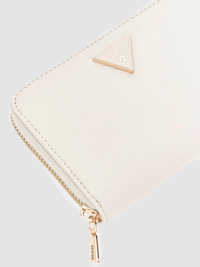 Monedero Mujer Crema Guess