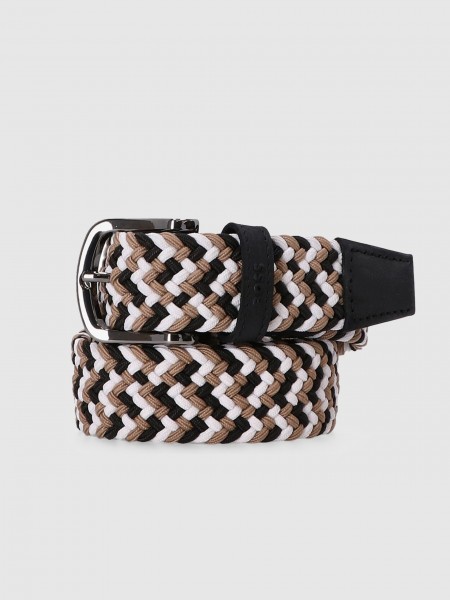 Belt Man Black W / White Boss