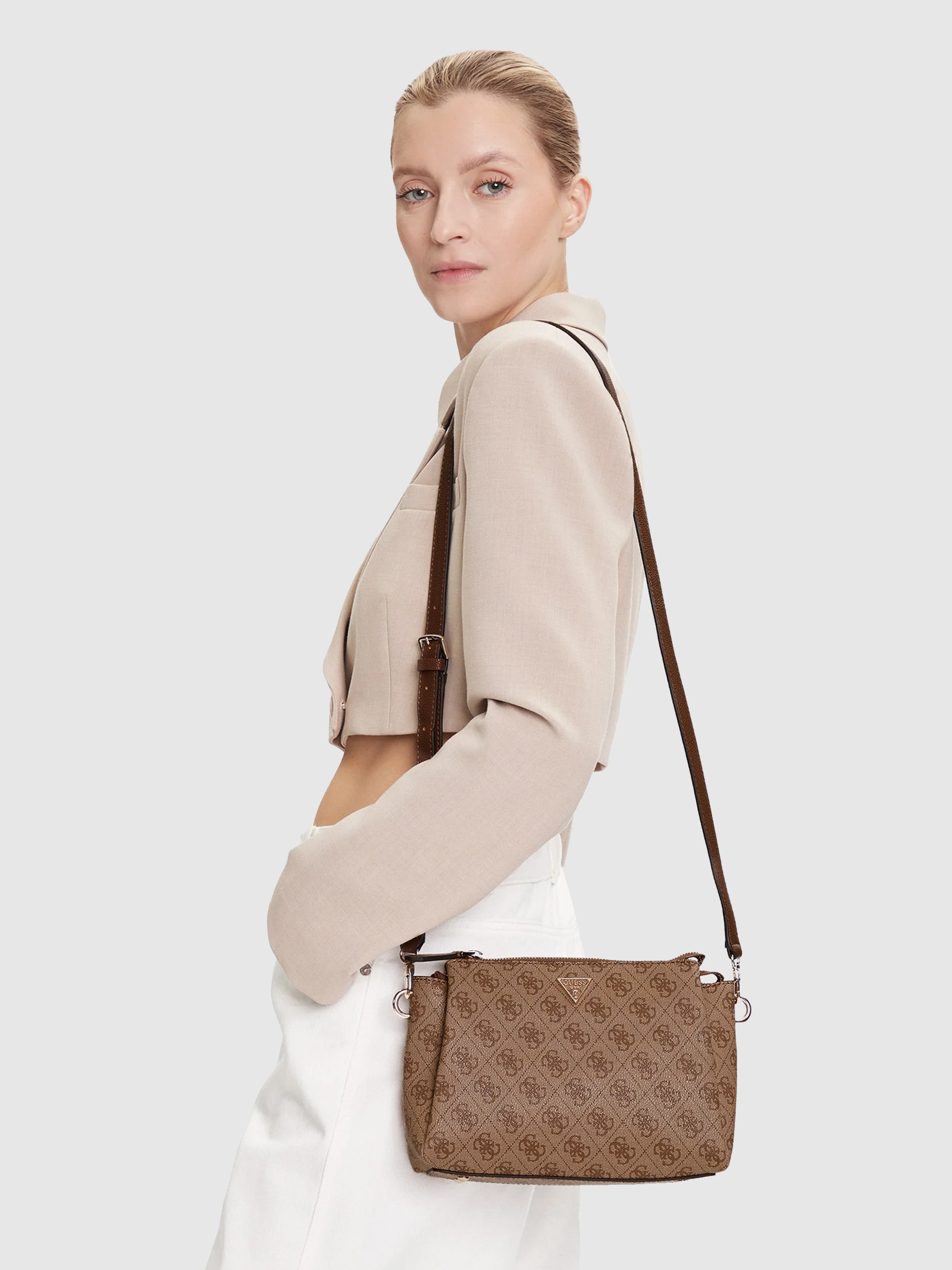 Bolsos de Hombro Mujer Marrón Guess