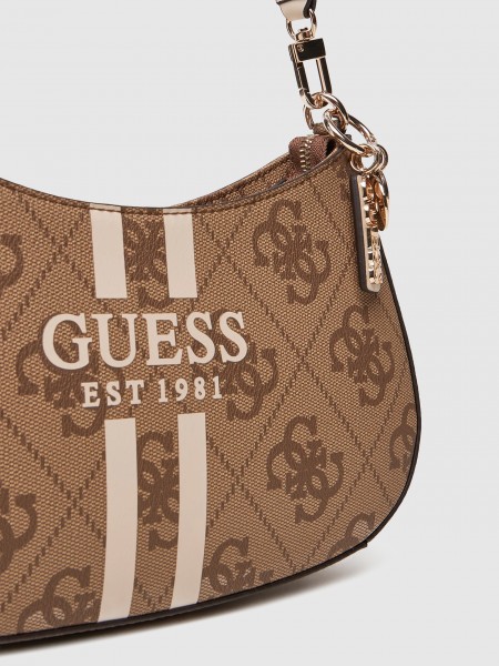Bolsos de Hombro Mujer Beige Guess Bolsos de Hombro Mujer Beige Guess