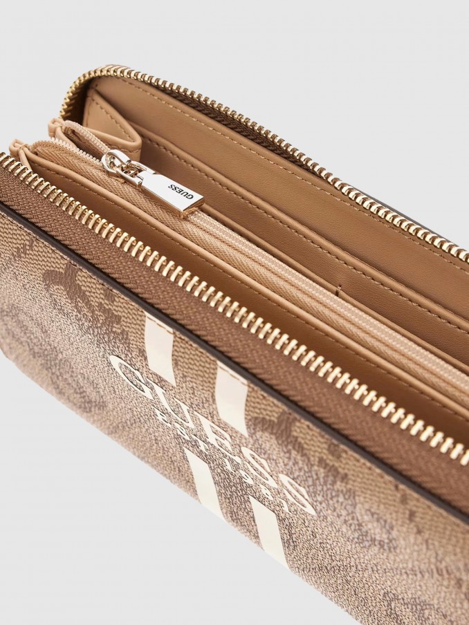 Monedero Mujer Beige Guess