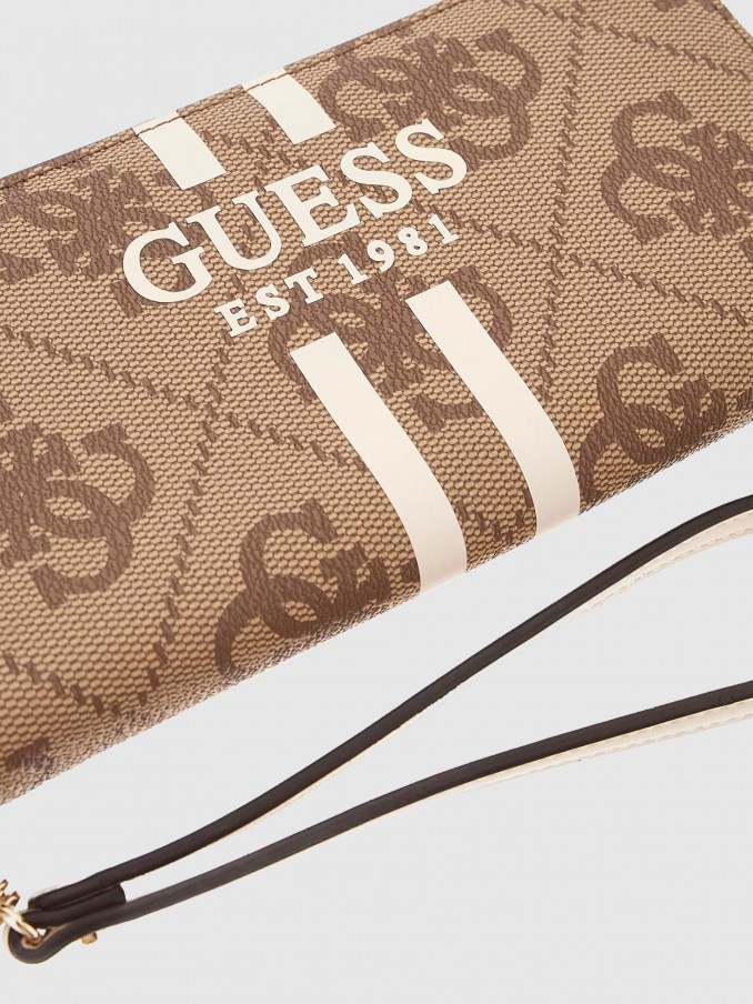 Monedero Mujer Beige Guess