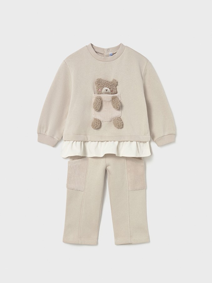 Tracksuit Baby Girl Cream Mayoral