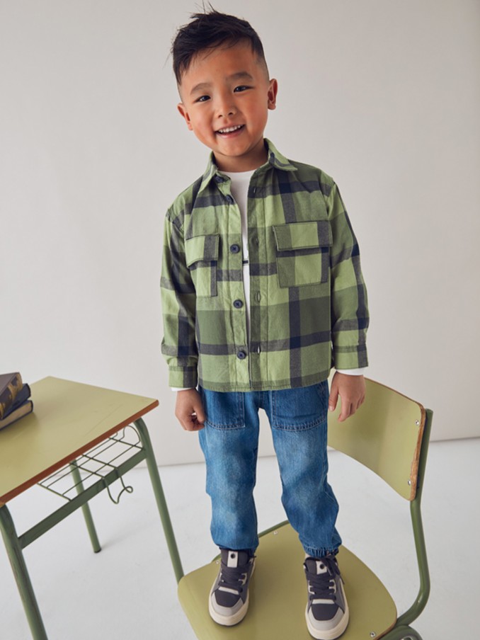 Shirt Boy Green Mayoral