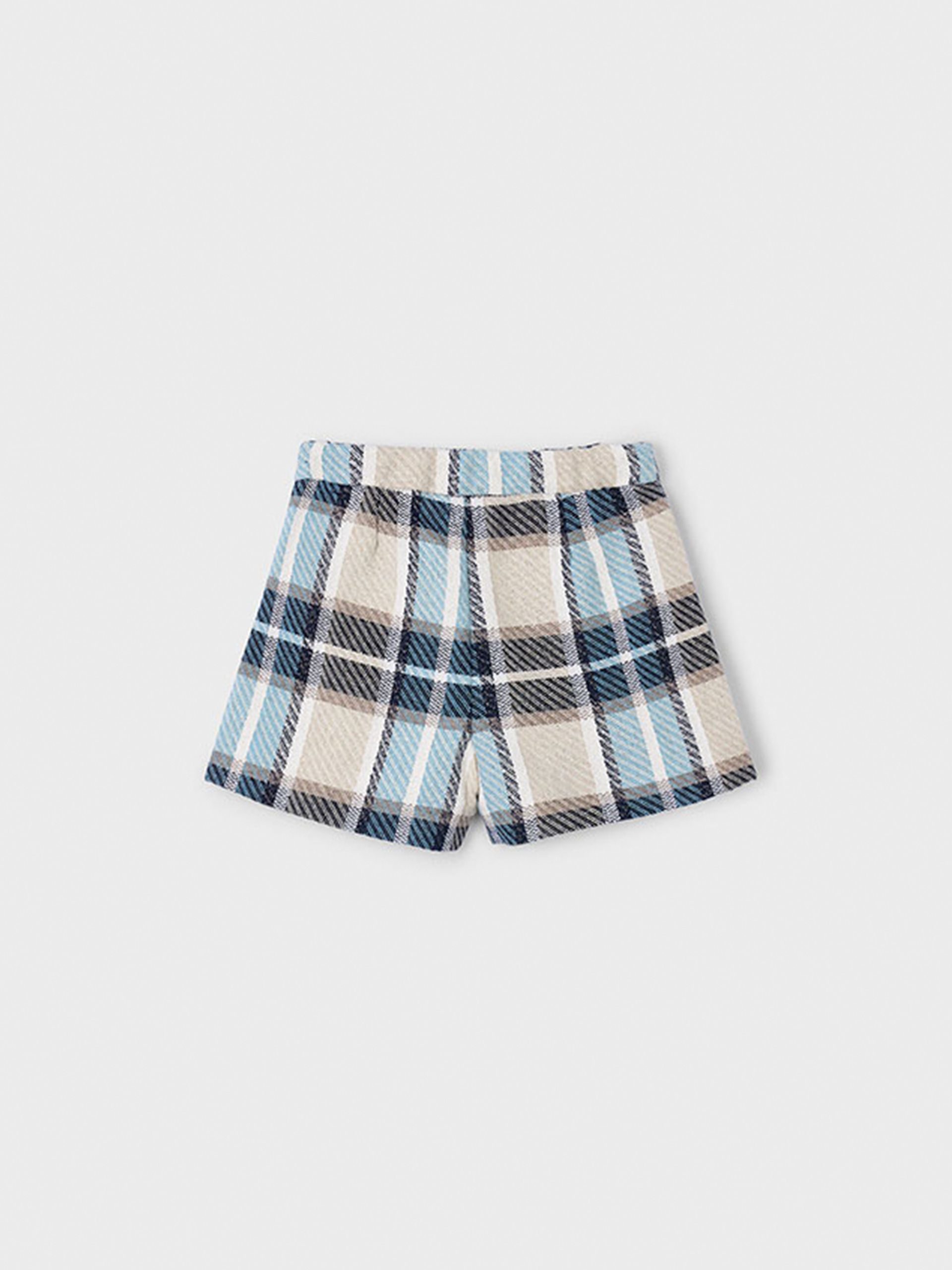 Pantalones Cortos Niña Ajedrez Azul Mayoral