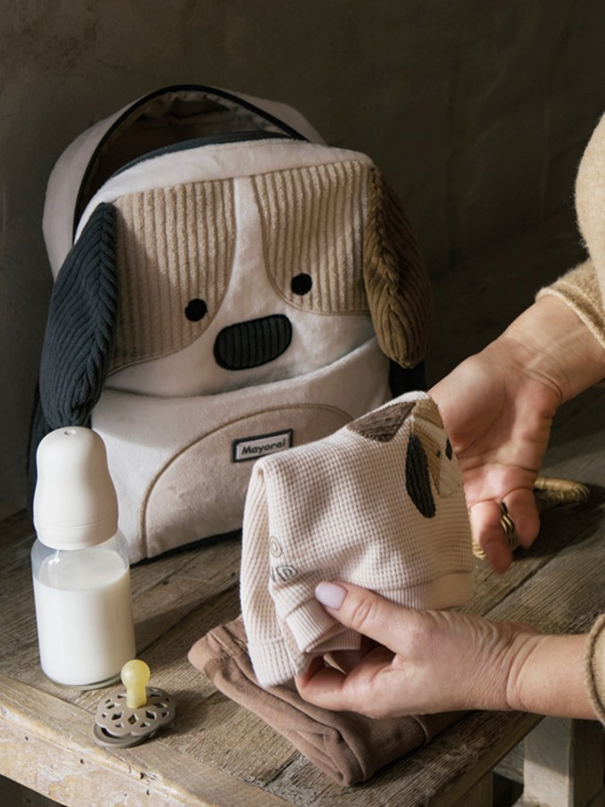 Mochila Bebe Nio Crema Mayoral