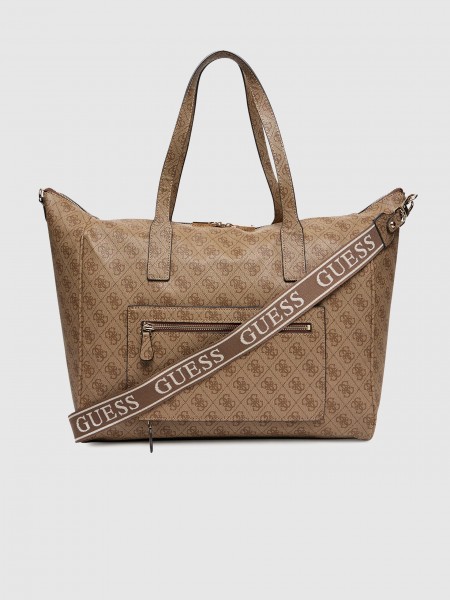 Bolsos de Mano Mujer Beige Guess
