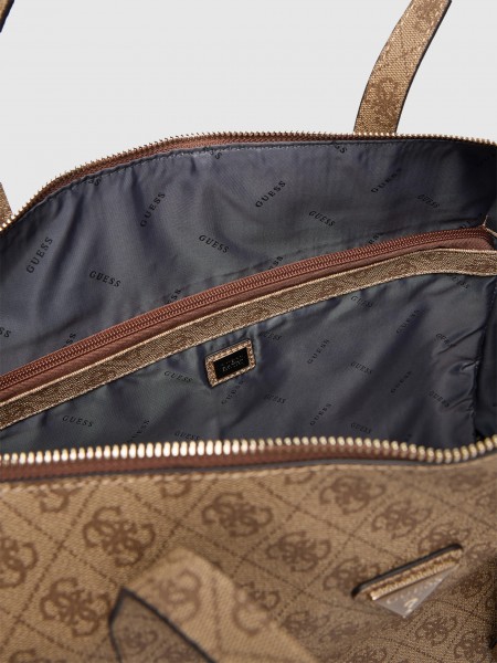 Bolsos de Mano Mujer Beige Guess