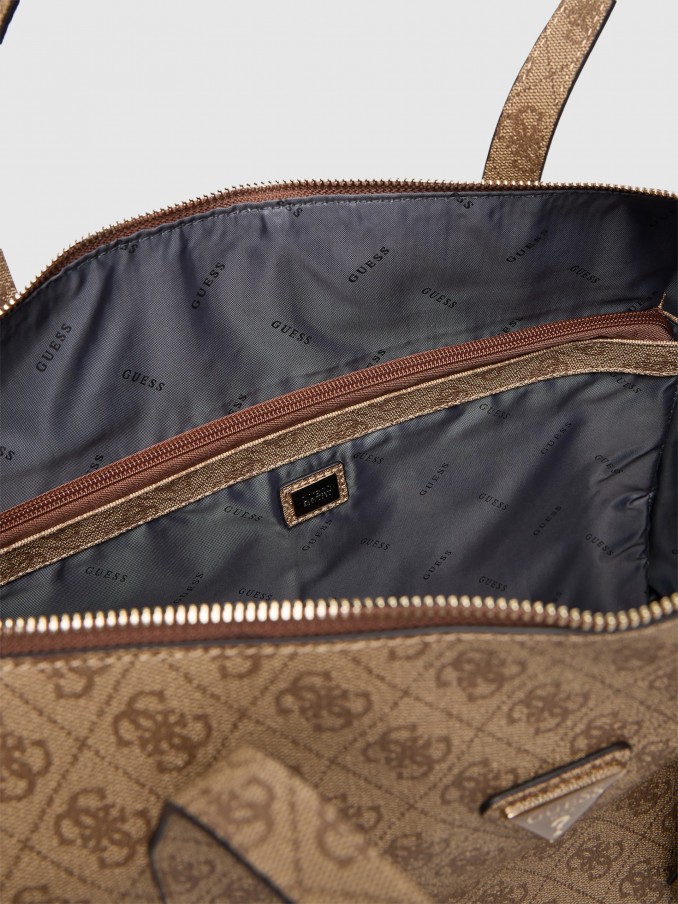 Bolsos de Mano Mujer Beige Guess