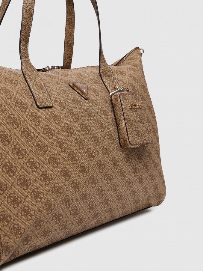 Bolsos de Mano Mujer Beige Guess