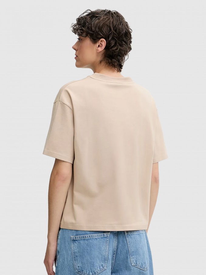 T-Shirt Woman Beige Hugo Boss