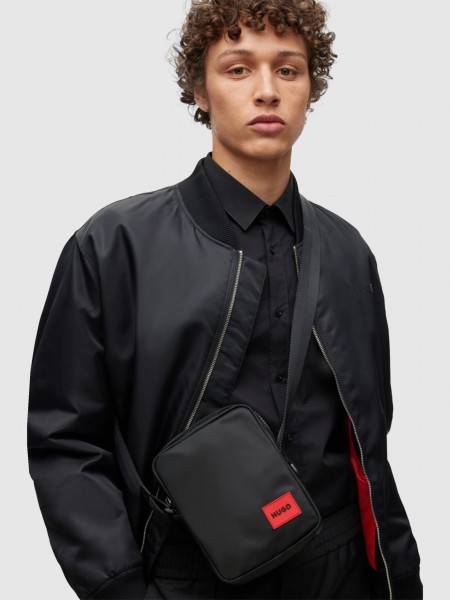 Bolsos de Hombro Hombre Negro Hugo Boss