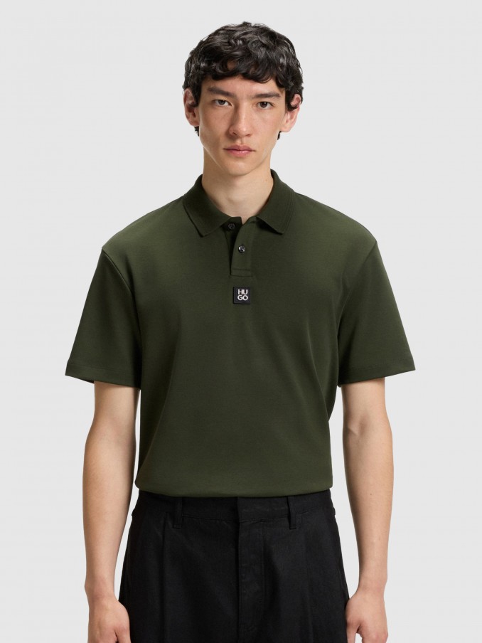 Polo Shirt Man Green Hugo Boss
