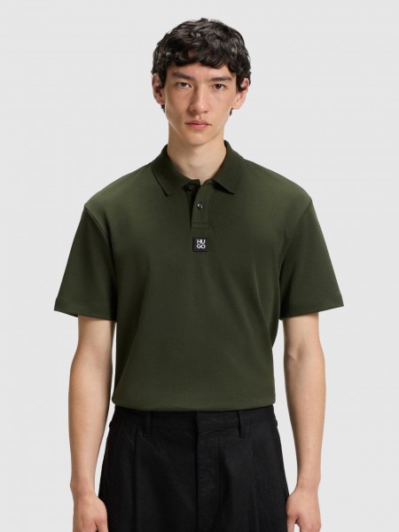 Polo Shirt Man Green Hugo Boss