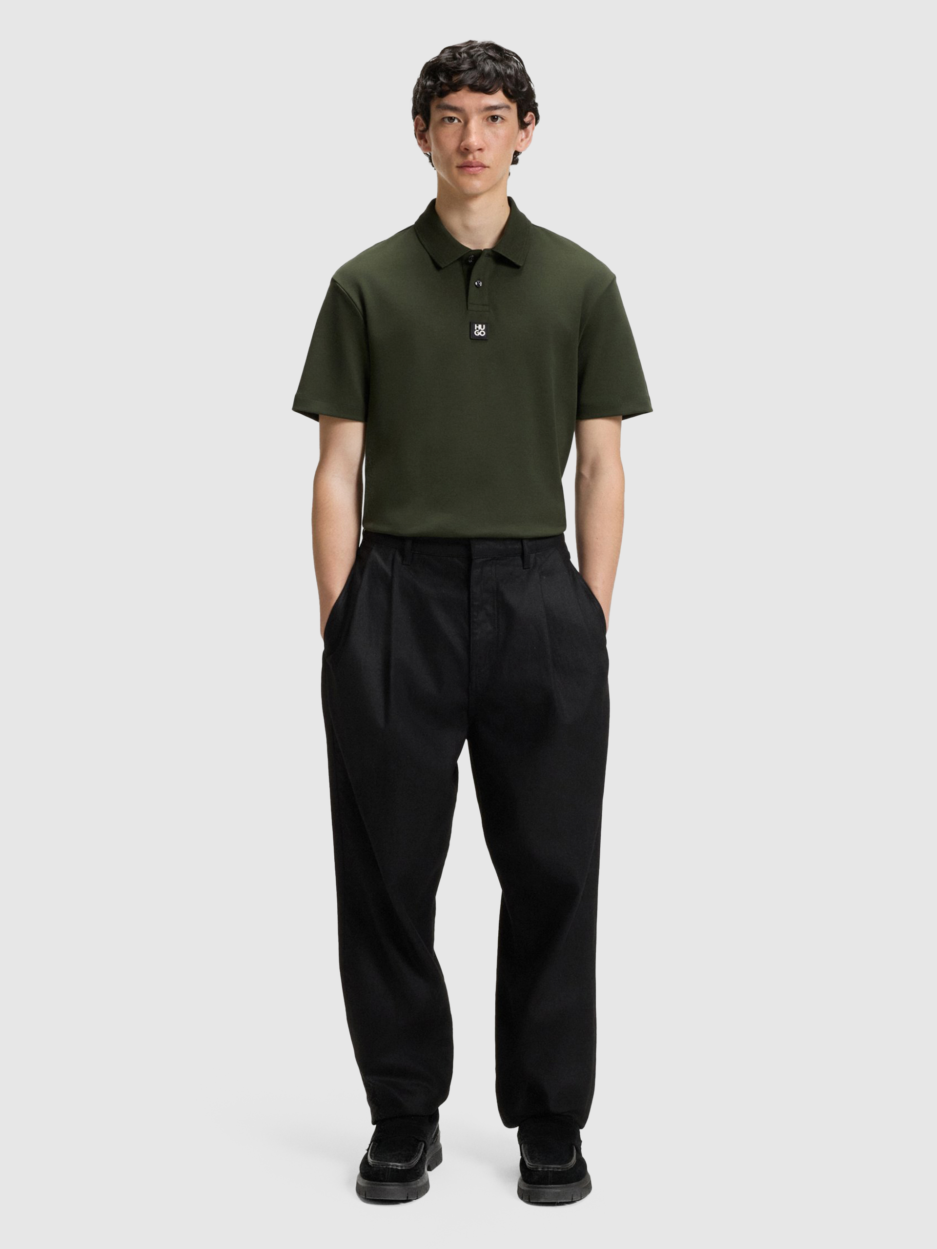 Polo Shirt Man Green Hugo Boss