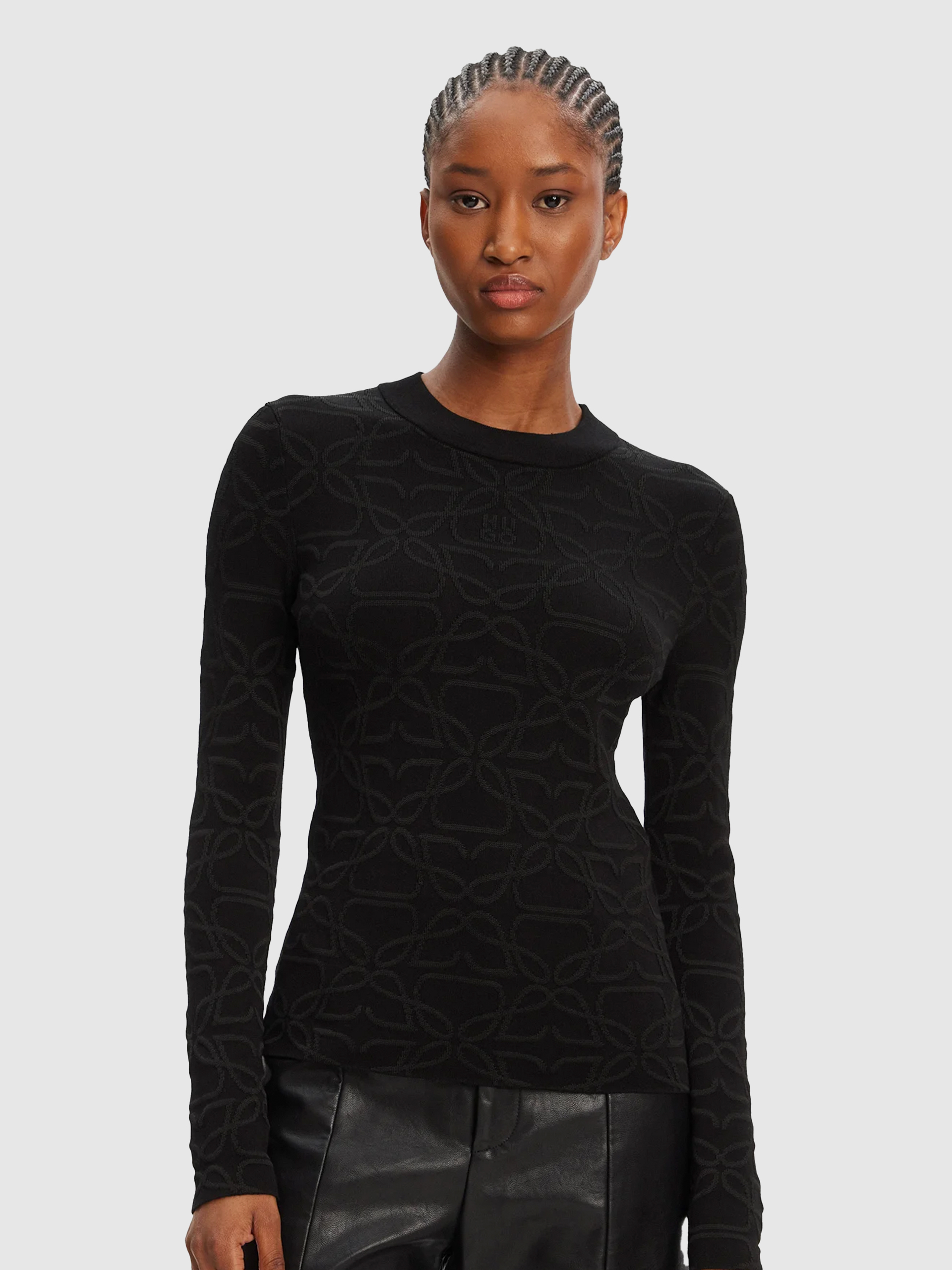 Sueter Mujer Negro Hugo Boss