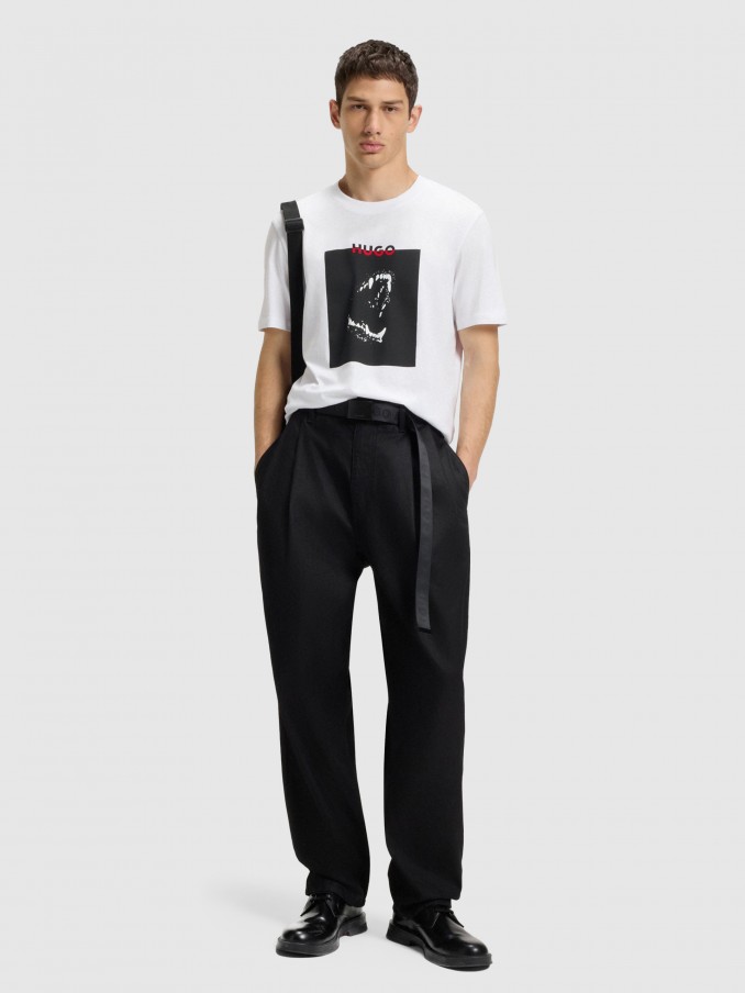 Camiseta Hombre Blanco Hugo Boss