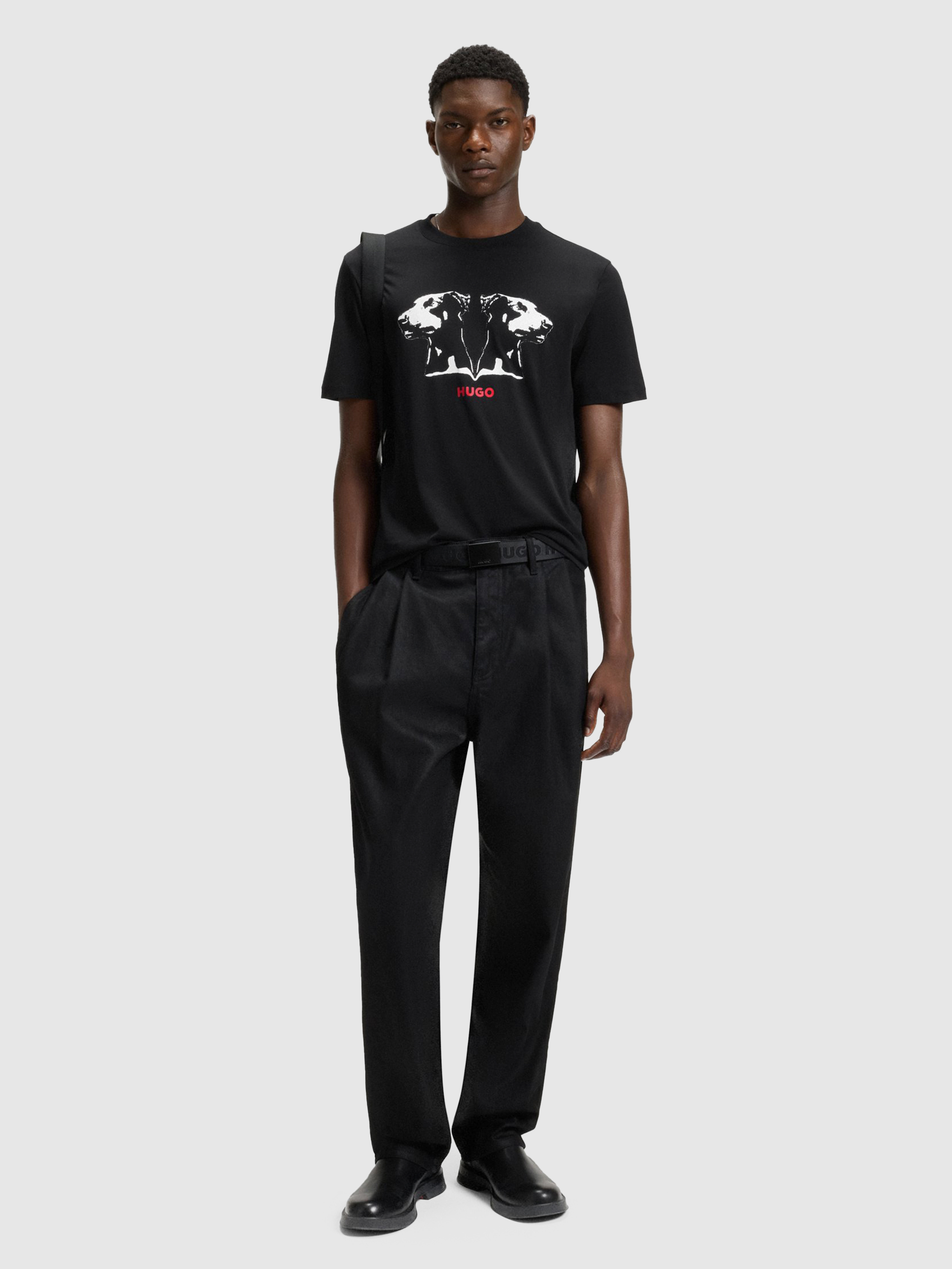 T-Shirt Man Black Hugo Boss