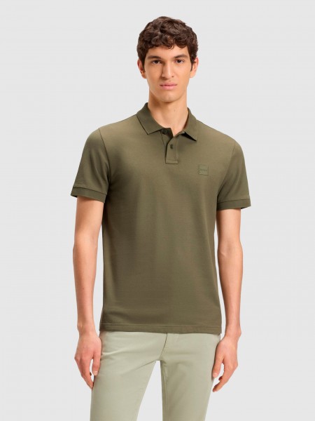Polo Hombre Verde Boss Orange