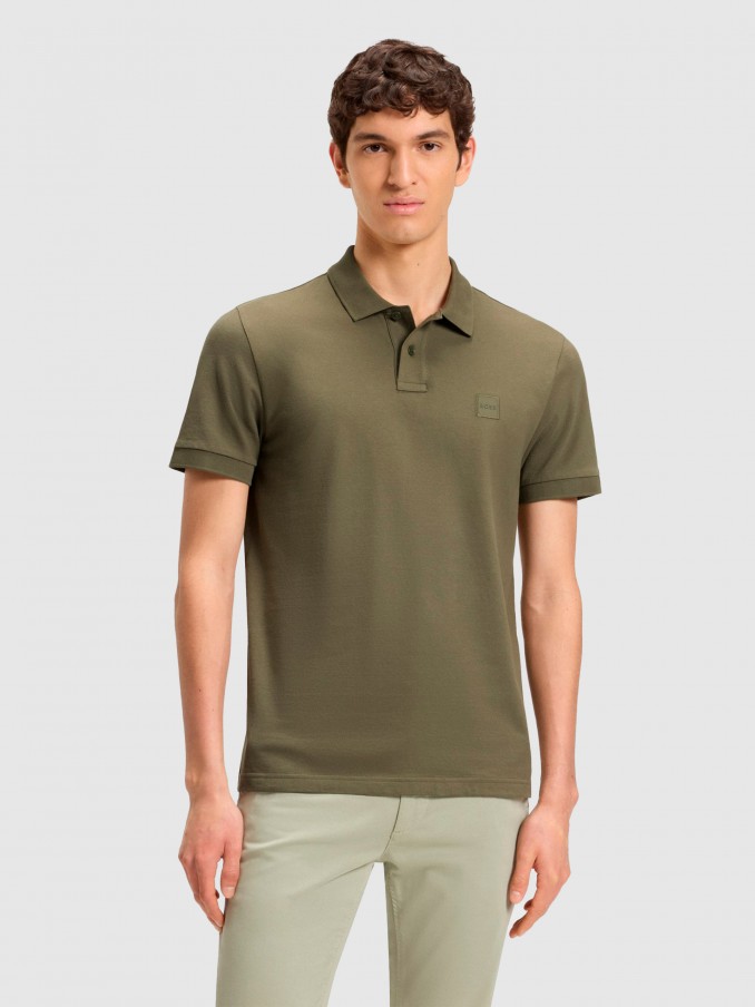 Polo Hombre Verde Boss Orange