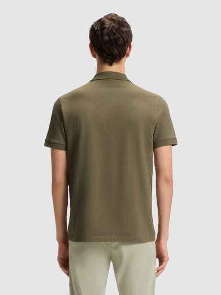 Polo Hombre Verde Boss Orange