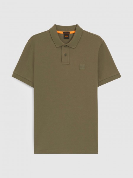Polo Hombre Verde Boss Orange
