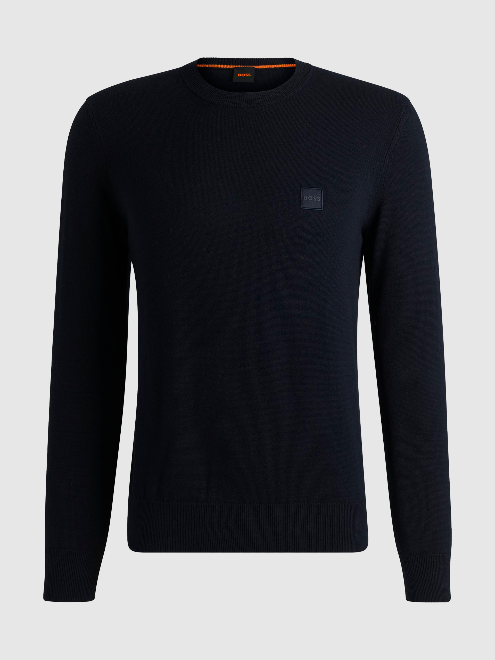 Pullover Man Navy Blue Boss Orange