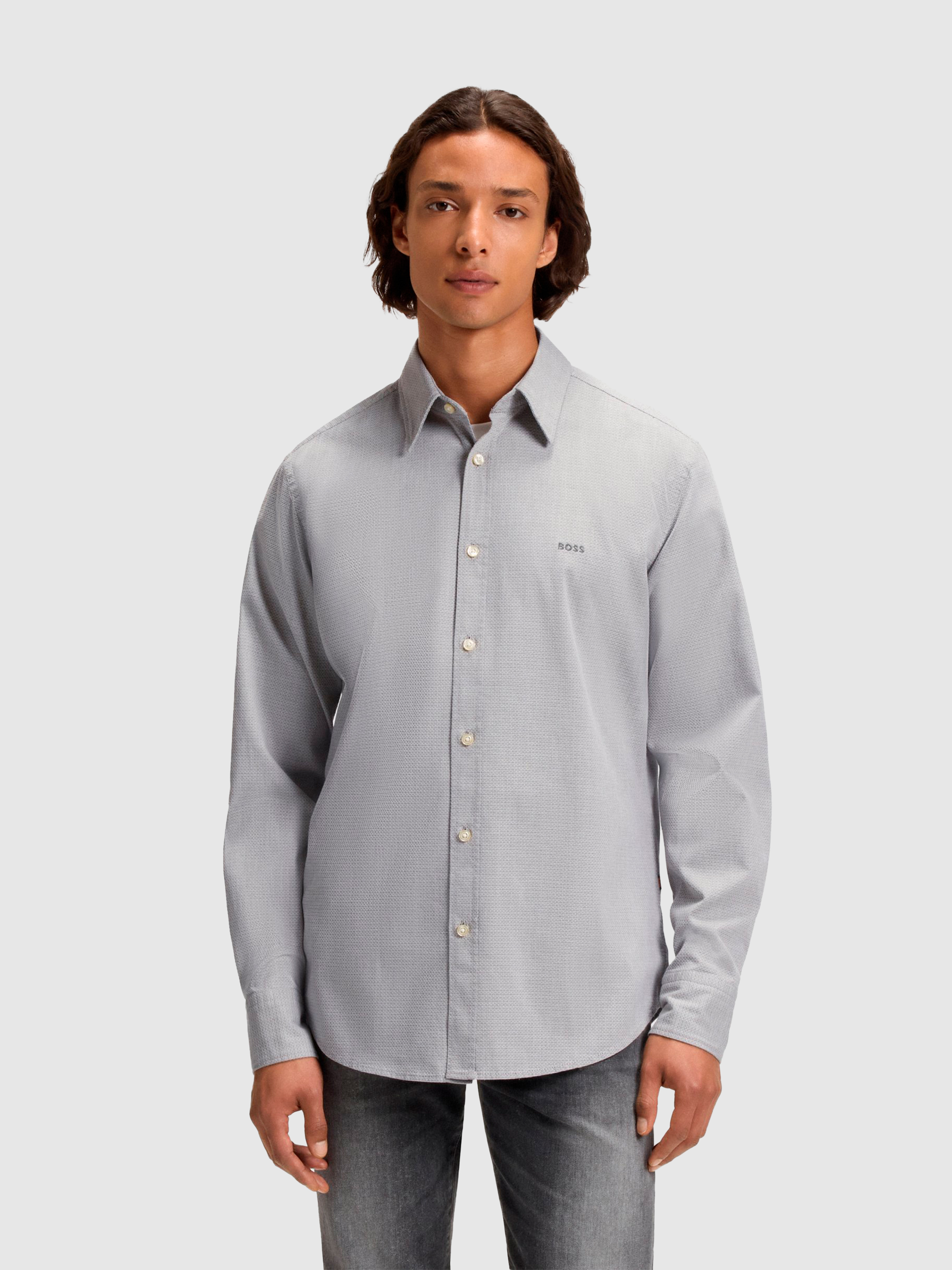 Camisa Hombre Verde Boss Orange