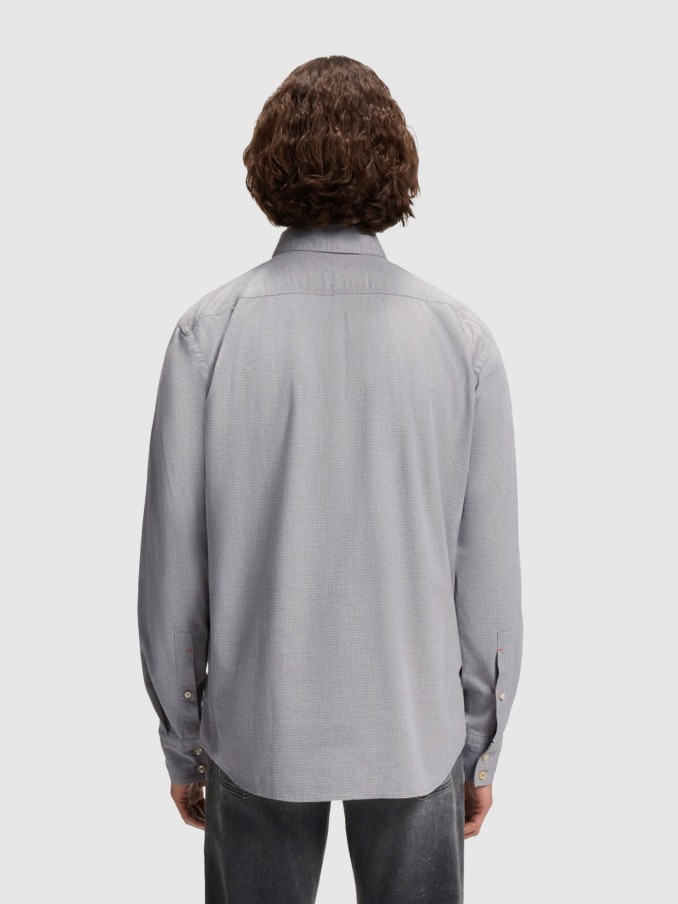 Shirt Man Green Boss Orange