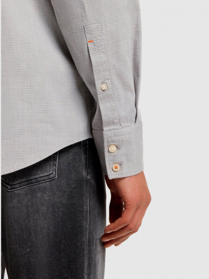 Camisa Hombre Verde Boss Orange