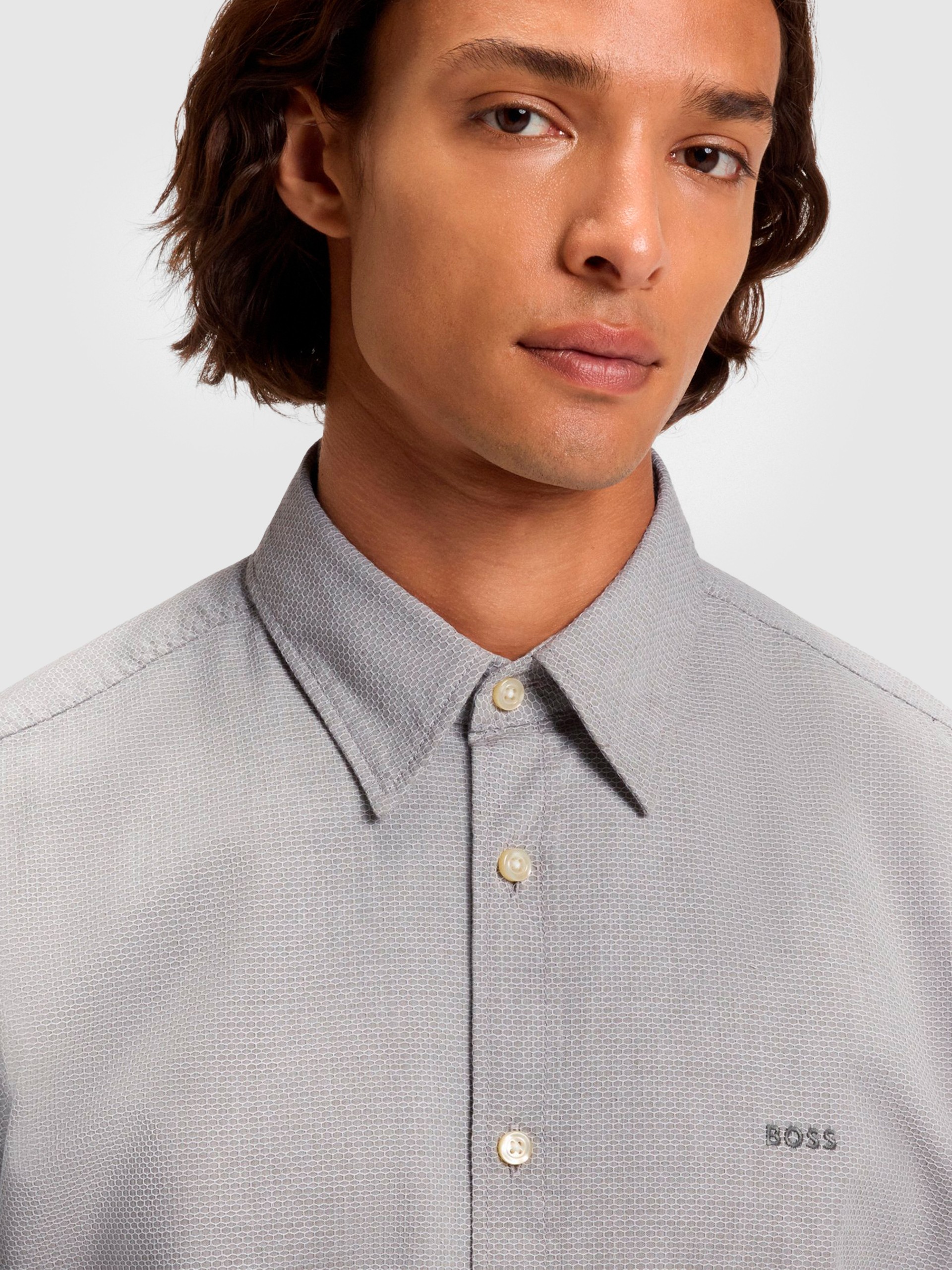 Camisa Hombre Verde Boss Orange